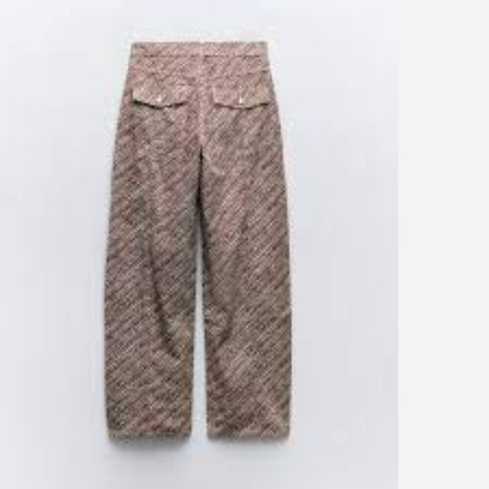 NWOT ZARA LIMITED EDITION ANIMAL PRINTED BLOGGERS FAVE PANTS Wide Leg Baggy - Picture 6 of 9